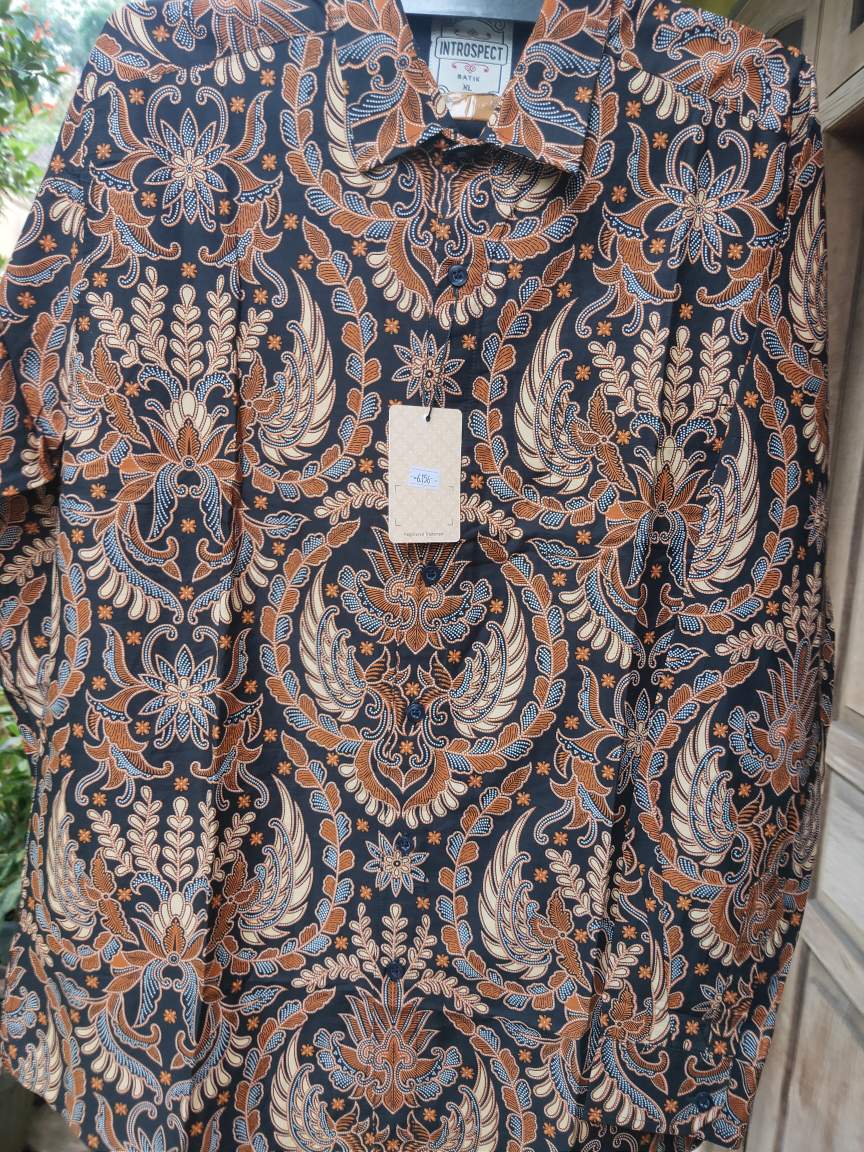 (bisa Cod) Terbaru Kemeja Batik Pria Introspect