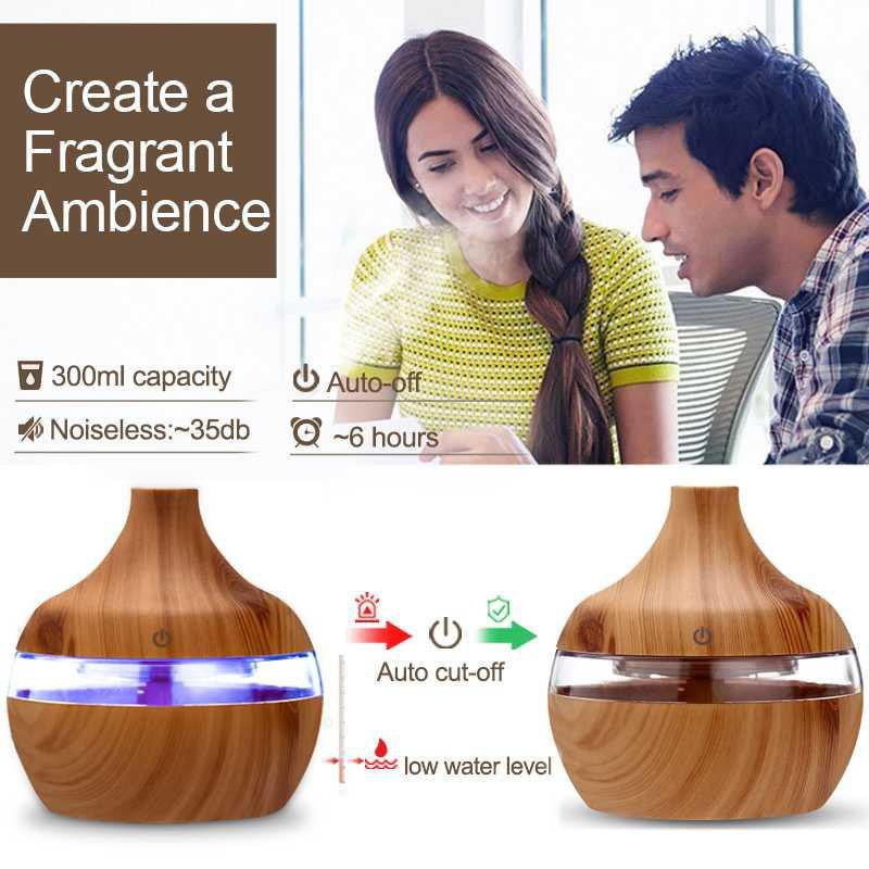 Ultrasonic Humidifier Aroma Essential Oil 300ml