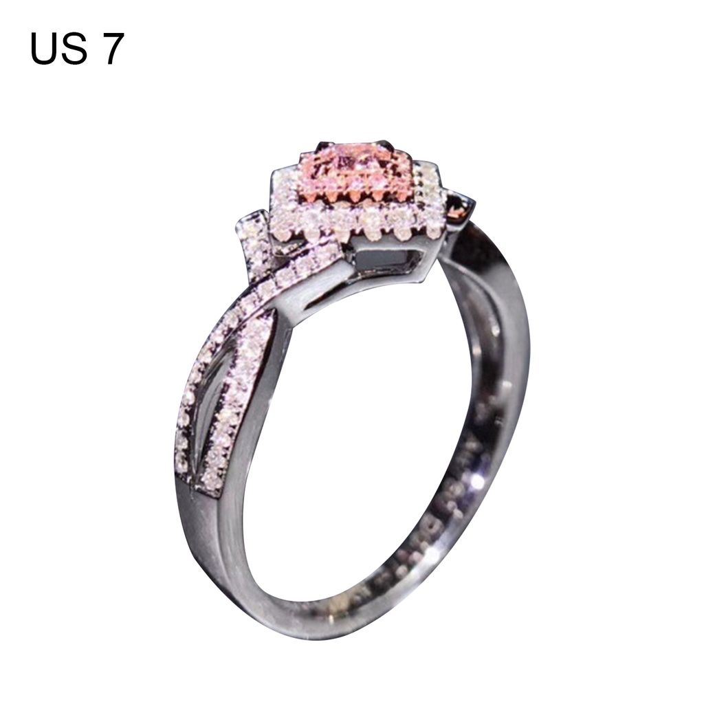 Hu Hu Hu Hu Hu Alat Bantu Pasang Kacamata♡ Cincin Bahan Alloy Aksen Berlian Imitasi Bentuk Kotak Untuk Wanita