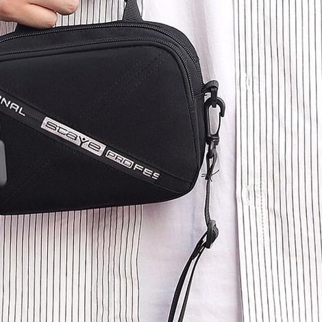 ♦ Tas Slingbag Waistbag Mini Canvas Tas Selempang Multifungsi Pinggang Pria Berkualitas Murah H3S7 ➸