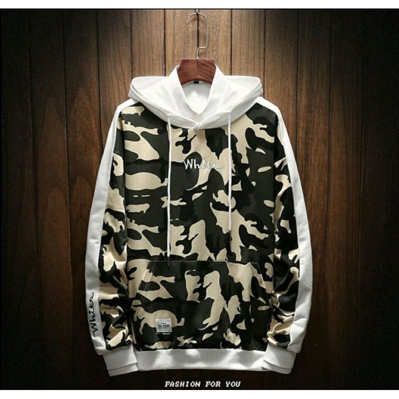 WHITE LORENG HOODIE || SWEATER HOODIE FULL PRINT || WHITE HOODIE PRIA #WL