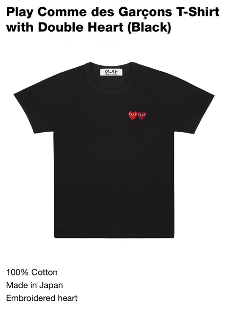 comme des garcons t shirt black