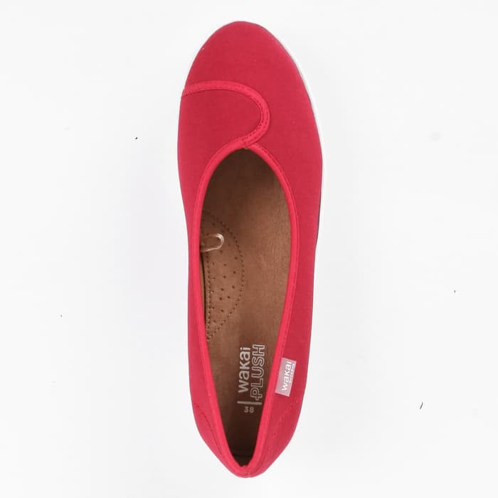 Wakai Plush Basic Red Sepatu Wedges (WAK0002852.A600)