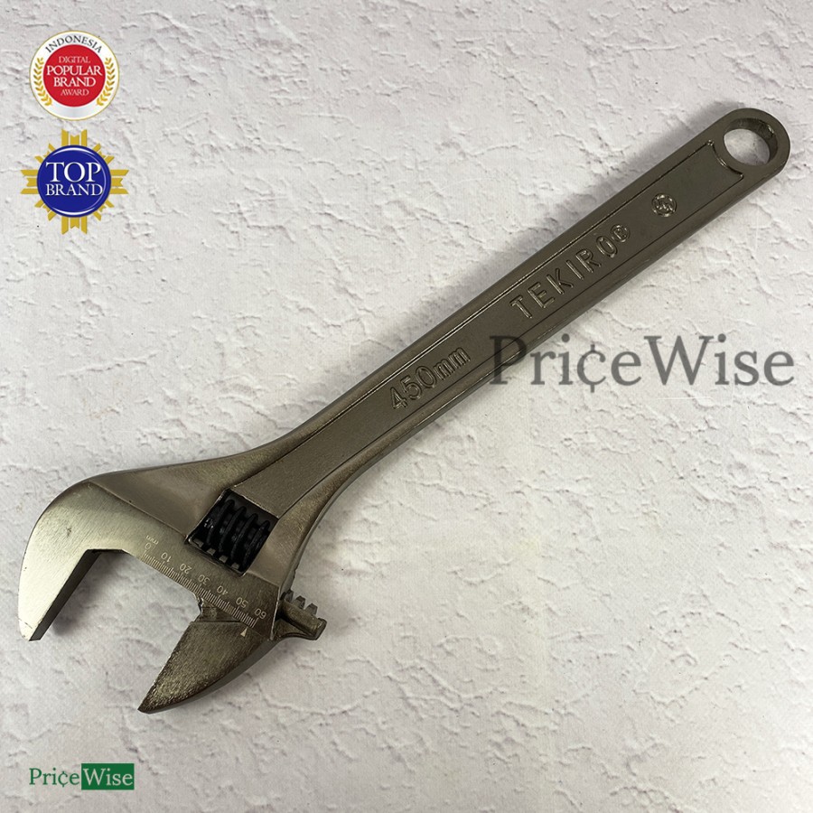 Kunci Inggris Nikel Hitam 18"/ Tekiro Adjustable Wrench Black Nickle
