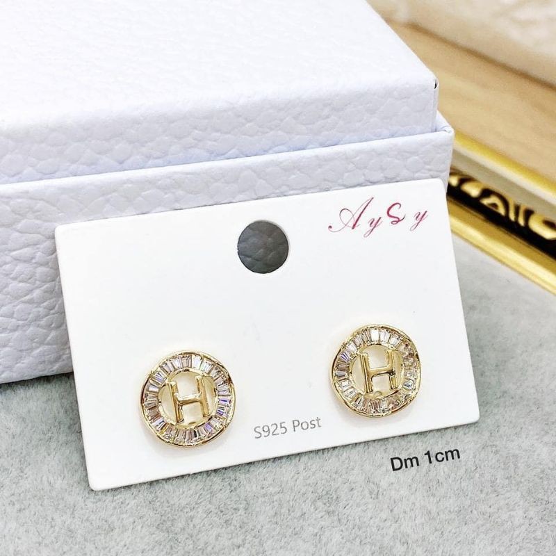 Anting Silver925 perak Premium Quality Anti karat anti alergi Starling silver platgold Ts025