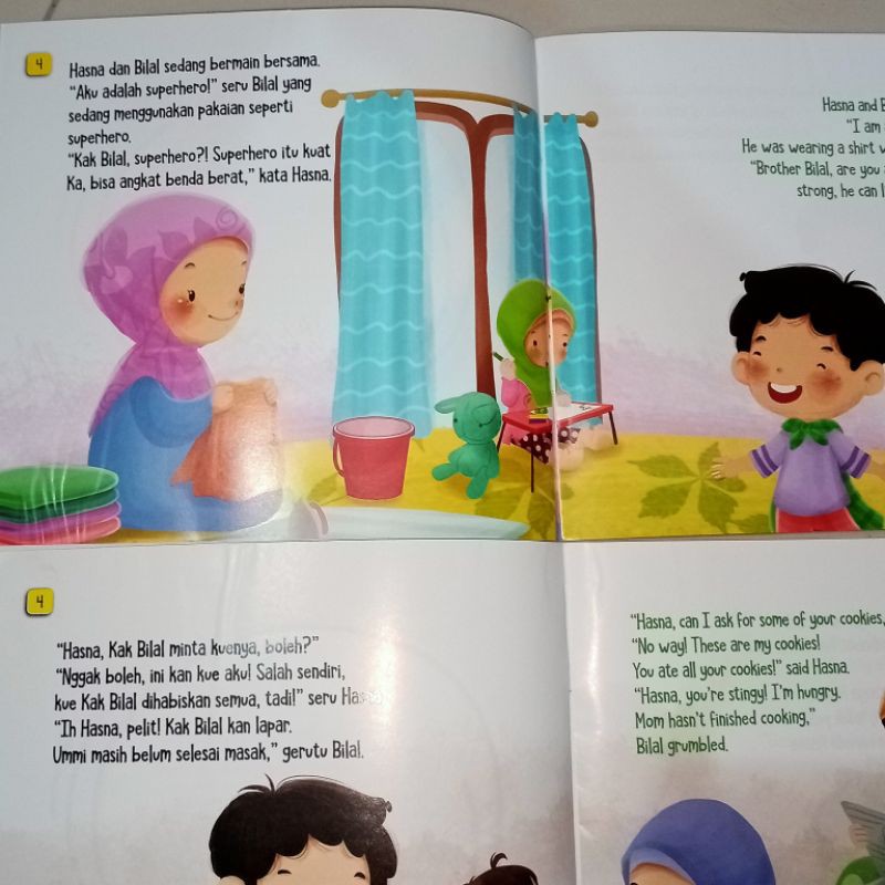 buku paket isi 6 buku, buku cerita sahabat nabi, blingual full colour