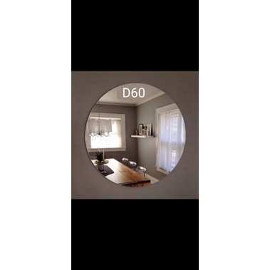 kaca cermin diameter 60/cermin bulat/cermin dinding/cermin minimalis/cermin kamar mandi/cermin polos