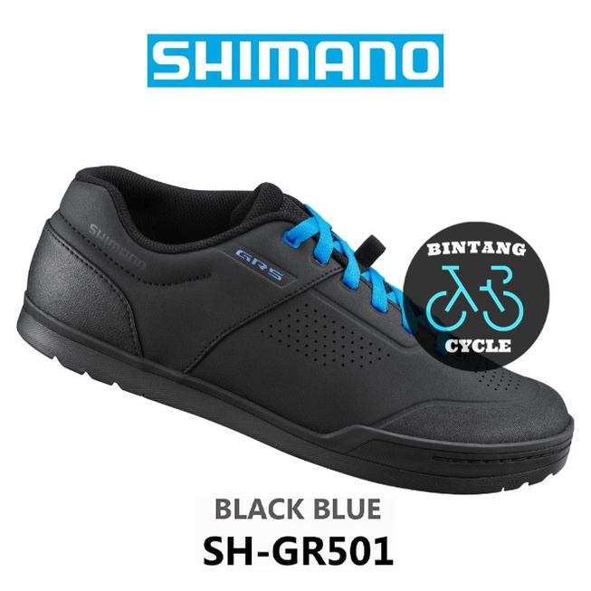 SEPATU SHIMANO GR5 SH-GR501 BLACK BLUE - Sepatu MTB Off Road Gravity