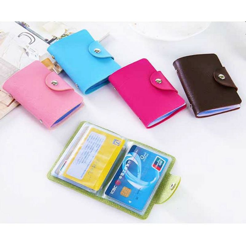 ~ PIYOSHI08 ~ Dompet Kartu Isi 24 / Kartu Nama Card Holder Organizer Kancing AF169