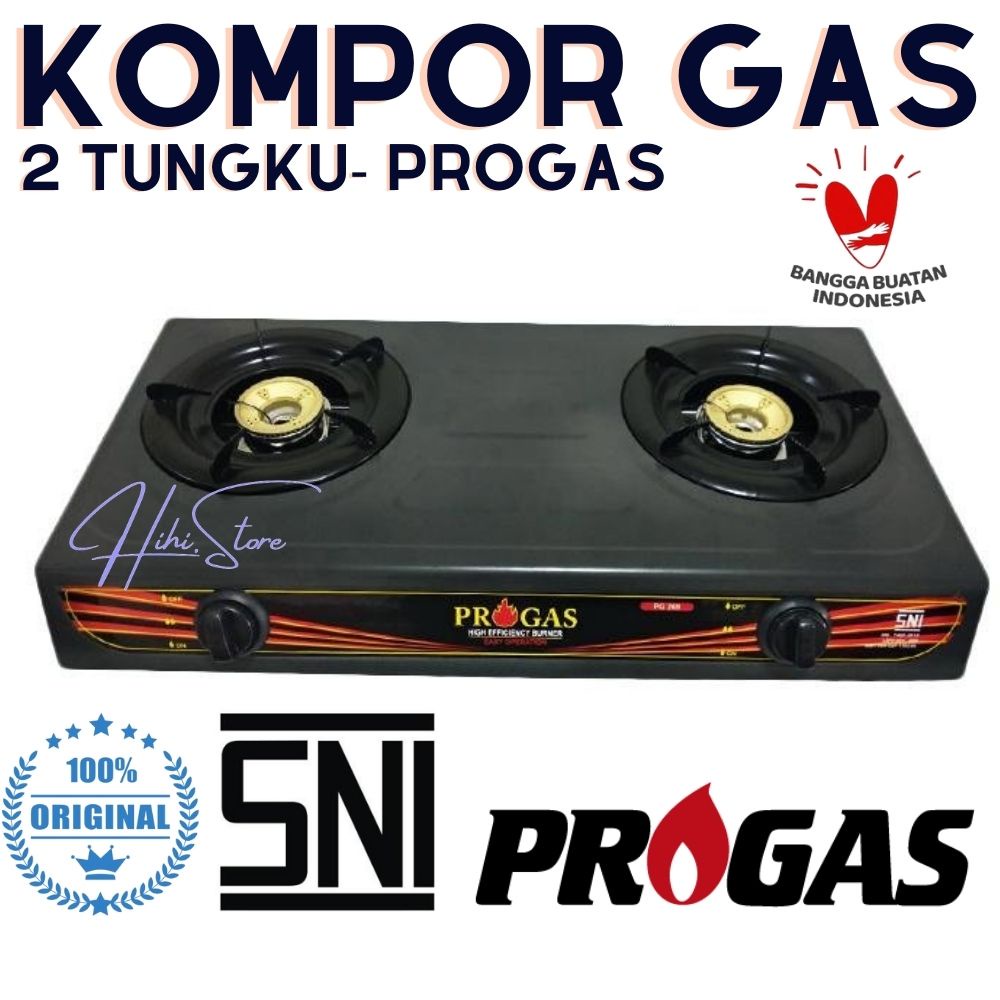 KOMPOR GAS 2 TUNGKU / KOMPOR 2 TUNGKU PROGAS PG-269 / KOMPOR PROGAS 2 TUNGKU / KOMPOR MURAH / PROGAS 2 TUNGKU / KOMPOR PROGAS PG269