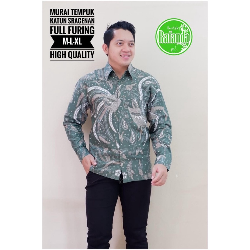 BATIK PREMIUM MURAI TEMPUK KEMEJA BATIK SOLO PRIA LENGAN PANJANG LAPIS FURING ATASAN PREMIUM MODERN 