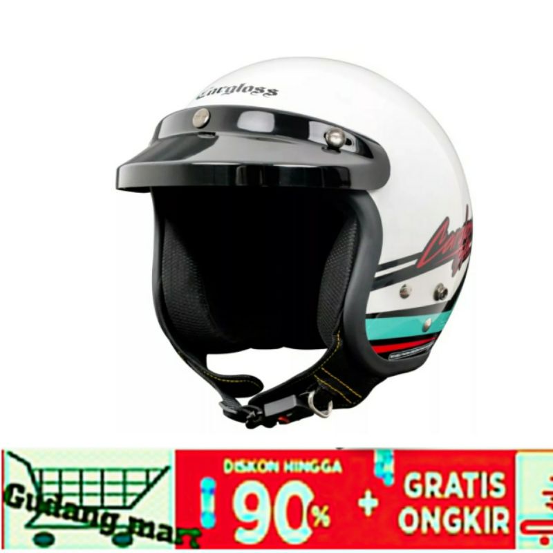 Helm Cargloss Starline Original Official HELM CARGLOSS CFM Starline  Paket Visor Helm Cowok / Helm C