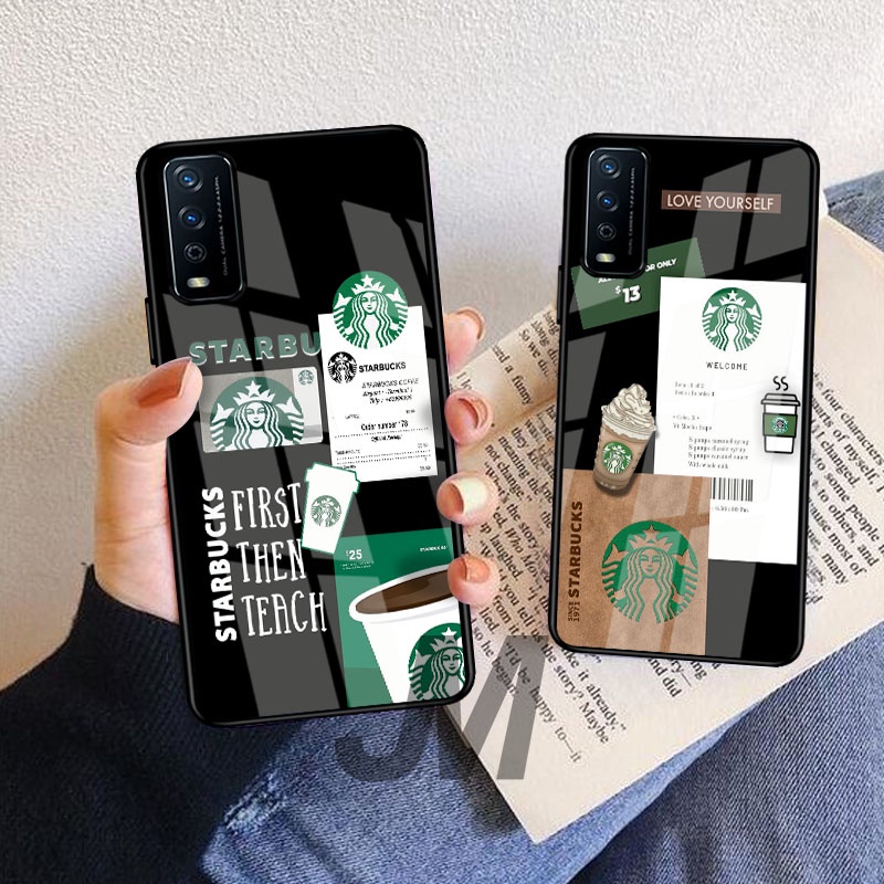 CASE STARBUCKS HARDCASE 2D GLOSSY CASE REALME C21Y C25 C25S 8 C12 C11 C15 C17 7i  C20 Narzo 20 Pro 3