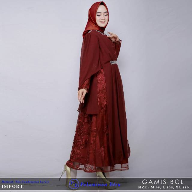 Set kebaya gamis BCL - KEBAYA MODERN MODEL GAMIS BAHAN TULLE - GAMIS SELENDANG - BAJU KEBAYA TERBARU