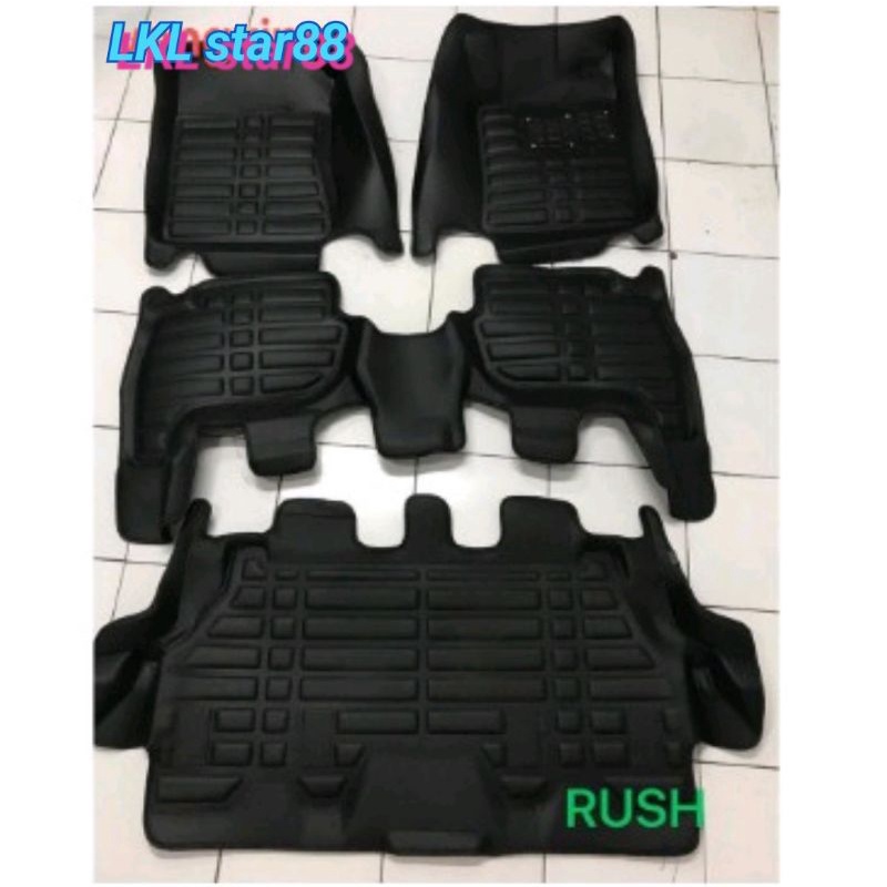 Karpet 5D Premium 3 Baris Hitam Mobil NEW RUSH / NEW TERIOS