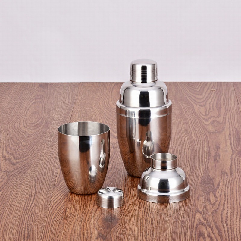 BISA COD Cocktail Shaker Bartender Boston Style Stainless Steel SHAOYE