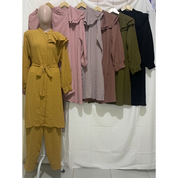 [REAL PICTURE] SR 500 CLARA SETELAN CELANA CRINKLE IMPORT PREMIUM KUALITAS BUTIK HARGA TERJANGKAU PU