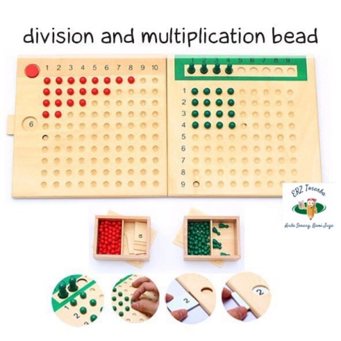 

Paket lengkap 2 Board Montessori Division Multiplication Bead Math Berkualitas