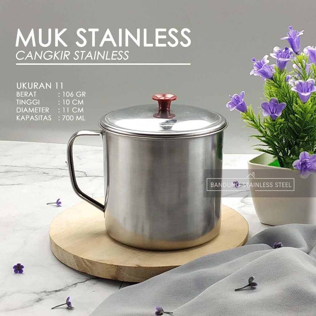 Muk Kopi Teh serbaguna murah 11 Cm / Muk Murah cangkir stainless