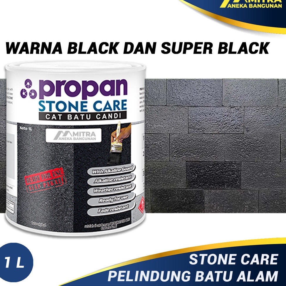 CAT COATING BATU CANDI PROPAN STONE CARE PELINDUNG BATU ALAM COATING VERNIS BATU WARNA HITAM