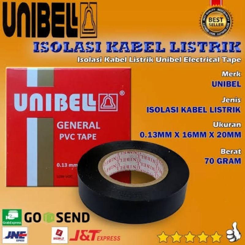 Isolasi Listrik / Solasi Kabel 20 Meter Unibell "Original"