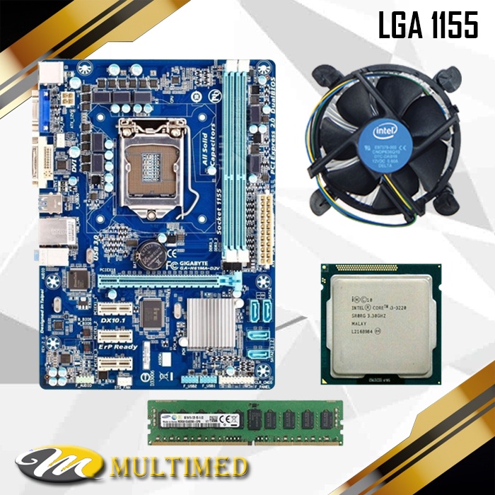 Paketan LGA 1155 Mobo H61 DDR3 + Core i3 3220 + FAN + RAM 4GB ASUS/GG