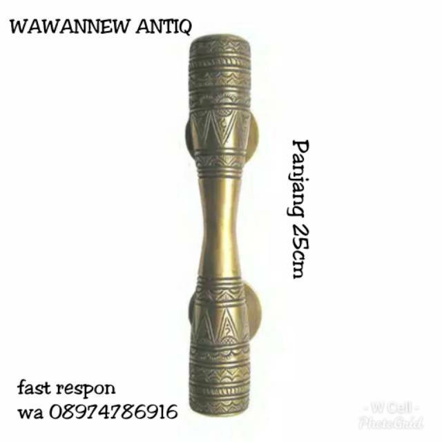 Handle / Tarikan Pintu Rumah Gebyok Pagar Kuningan Motif Egypt 25cm