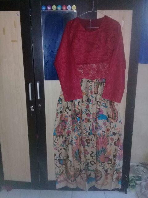 Ms Sarimbit Gamis Batik Mix Brukat (krisna Couple)