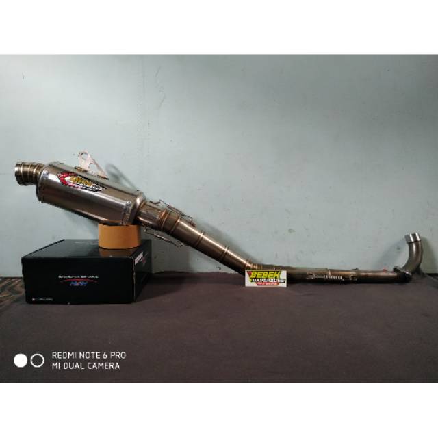 Knalpot racing original Creampie CP 3 Oval underbone inlet 50mm Blade Karisma Supra x 125 Fi Helm in