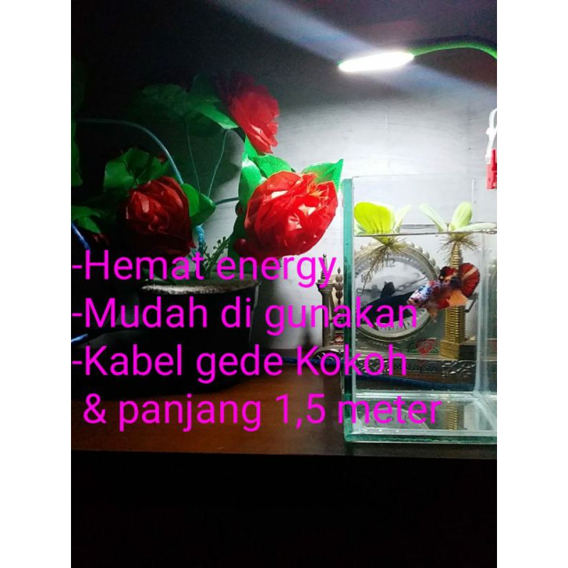 Lampu led soliter selfi lampu led usb aquarium mini ikan cupang lampu hias tanpa charger