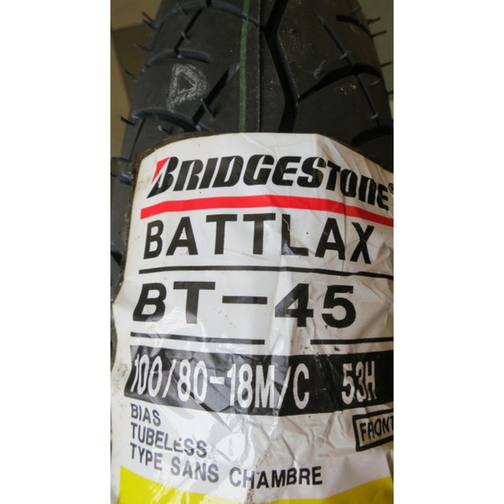 Terbaru Ban Depan Bridgestone Battlax 100/80-18 BT45 Touring Tubeless Motor Limited