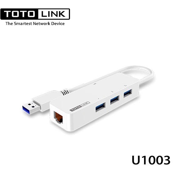 USB LAN Totolink U1003 USB 3.0 with 3-Port Hub and LAN Ethernet