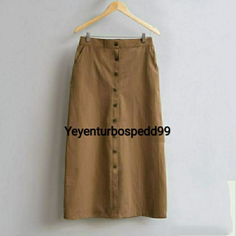 Casual button skirt // rok model kancing terbaru // rok span