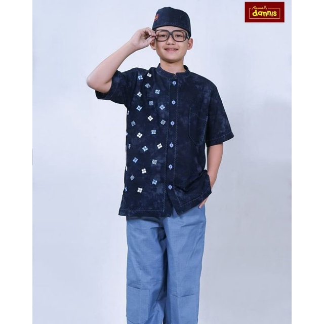 Dannis Set Koko Anak Hitam Biru Dongker Abu Biru 9