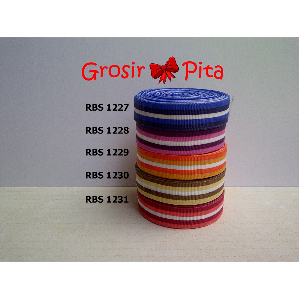 

(25 yard) Pita Grosgrain Motif RBS 1227,1228,1229,1230,1231 | Toko Bahan Craft | Grosir Pita