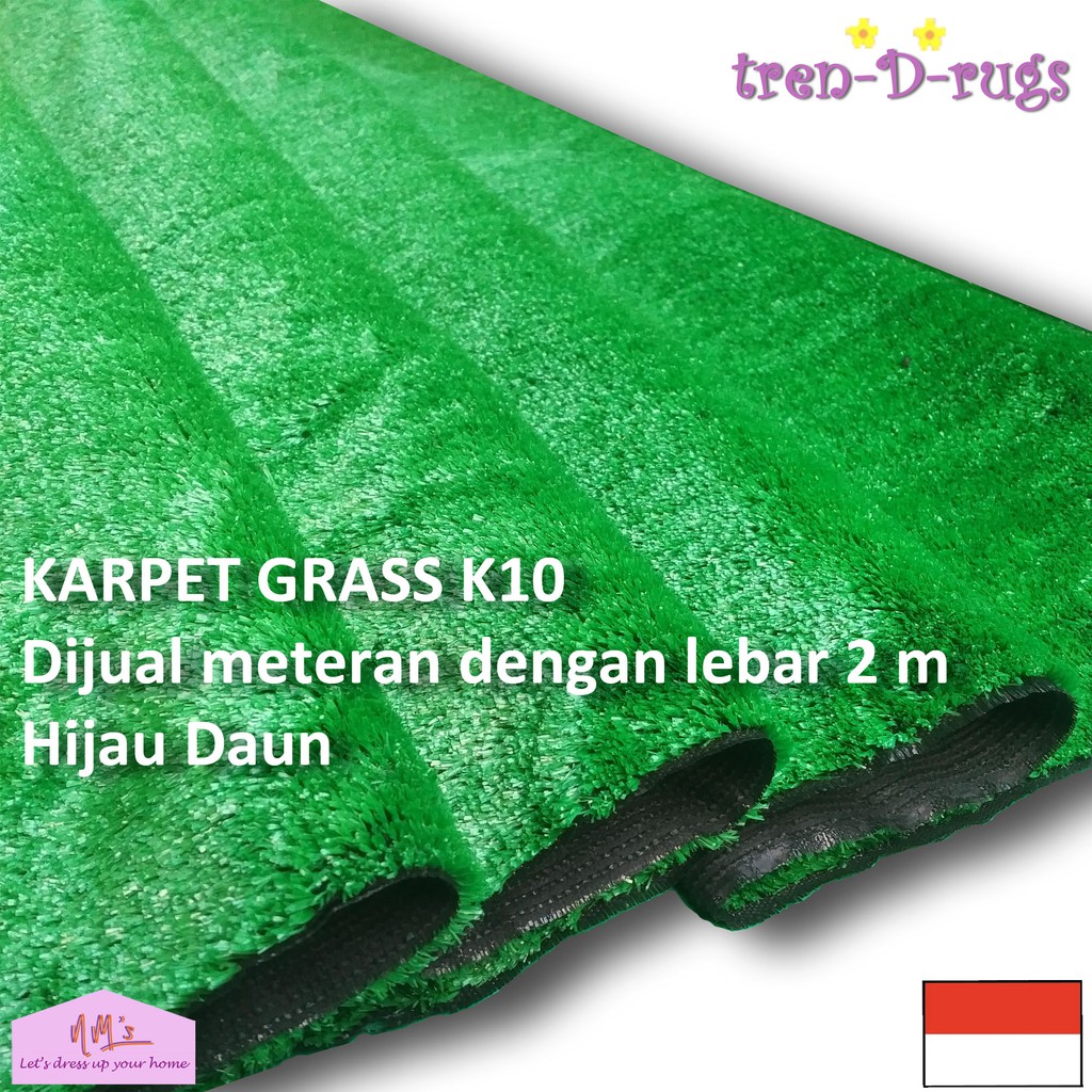 Tren-D-rugs Karpet Rumput Sintetis/ Palsu/ Artifical Grass Carpet,Jual Meteran Dengan Lebar 2 m -NMs