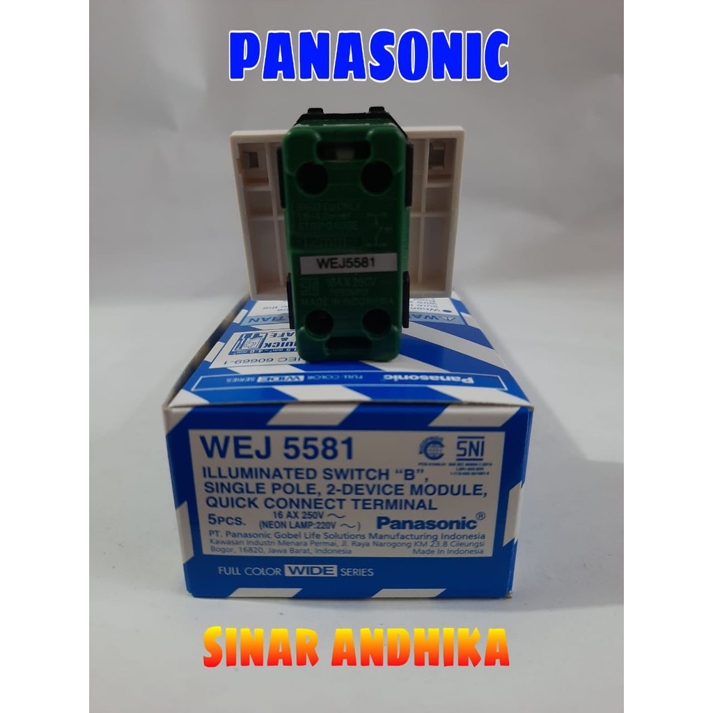 MATA SAKLAR LEBAR 1 ARAH INDIKATOR PUTIH PANASONIC WEJ 5581