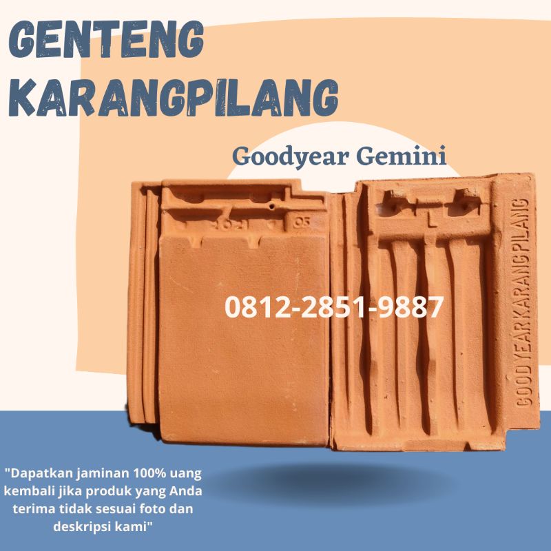 Genteng Goodyear Karangpilang Tipe Gemini Flat