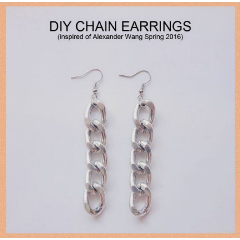 anting rantai/ chain earrings ring clip model vintage anti karat