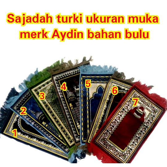 [TERLARIS].. Sajadah Muka/ Sajadah Turki /Sajadah Bulu - AYDIN