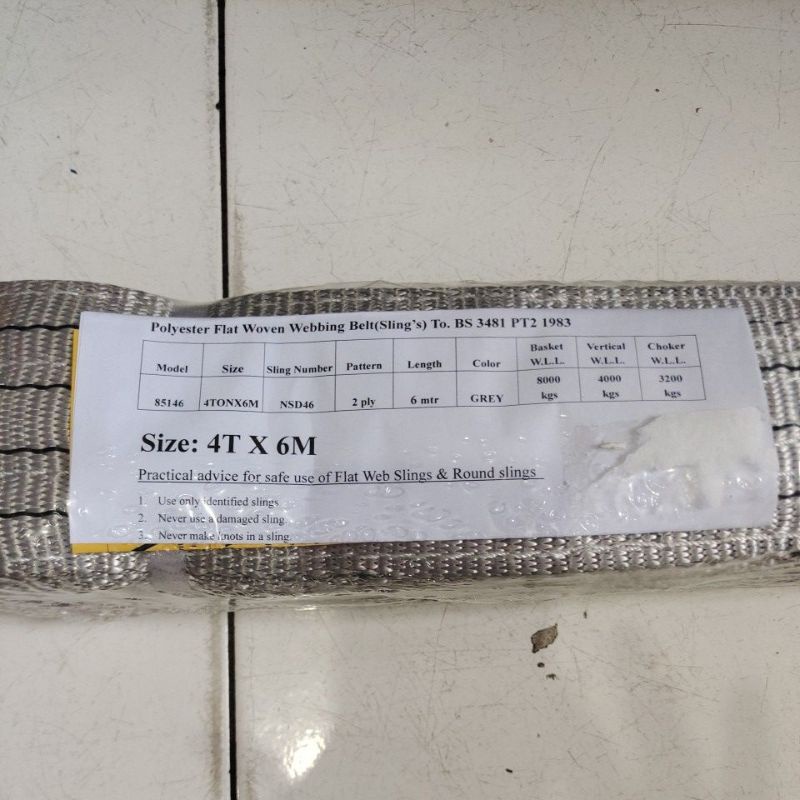 webbing Sling 4tx6m / lifting belts 4tx6m / tali pengikat barang