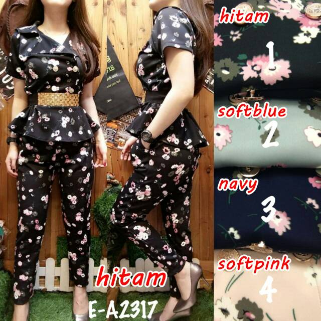 Set blazer bunga..Rp 165.000