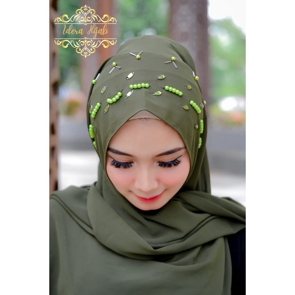 Hijab Instan Pashmina Tali Payet Mutiara