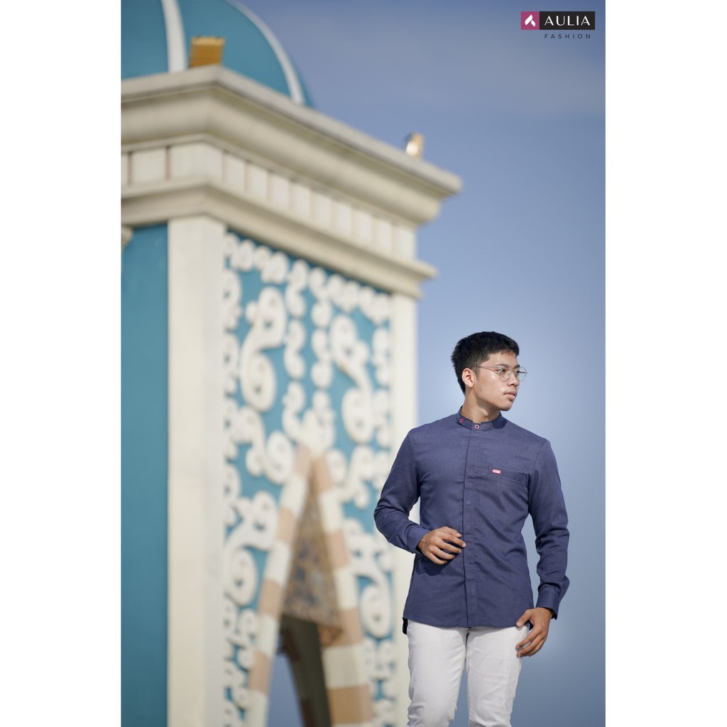Baju Koko Oemar Navy