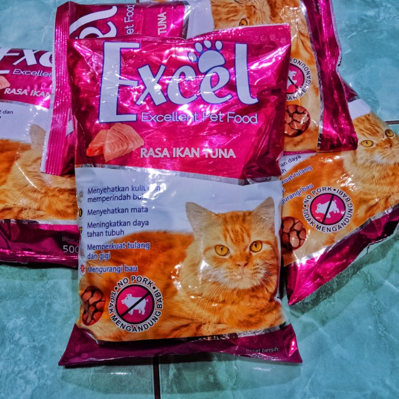 Makanan Kucing Excel Ikan Tuna 500gr / makanan kucing Murah