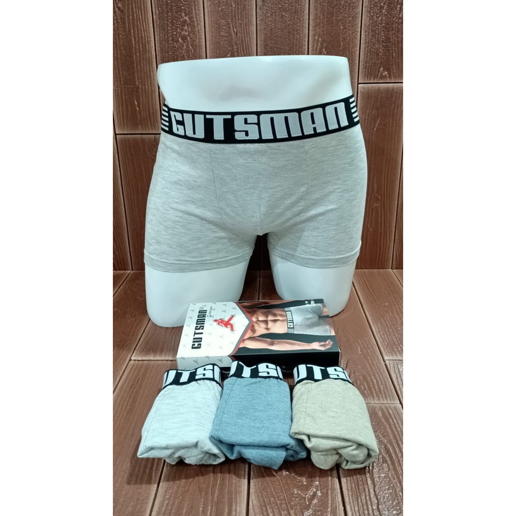 PROMO !!! 3 PCS BOXER PRIA || CELANA DALAM BOXER PRIA || BOXER GUTSMAN BX. 169