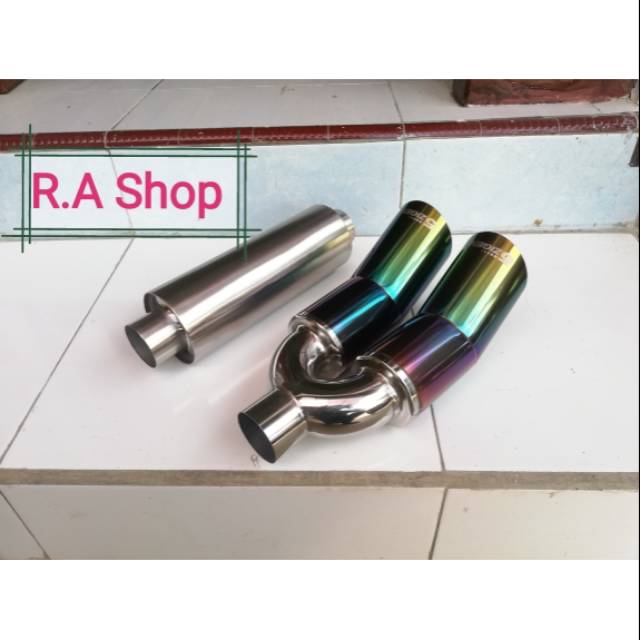 Knalpot mobil cabang 5 ZIGEN plus Resonator matic atau manual