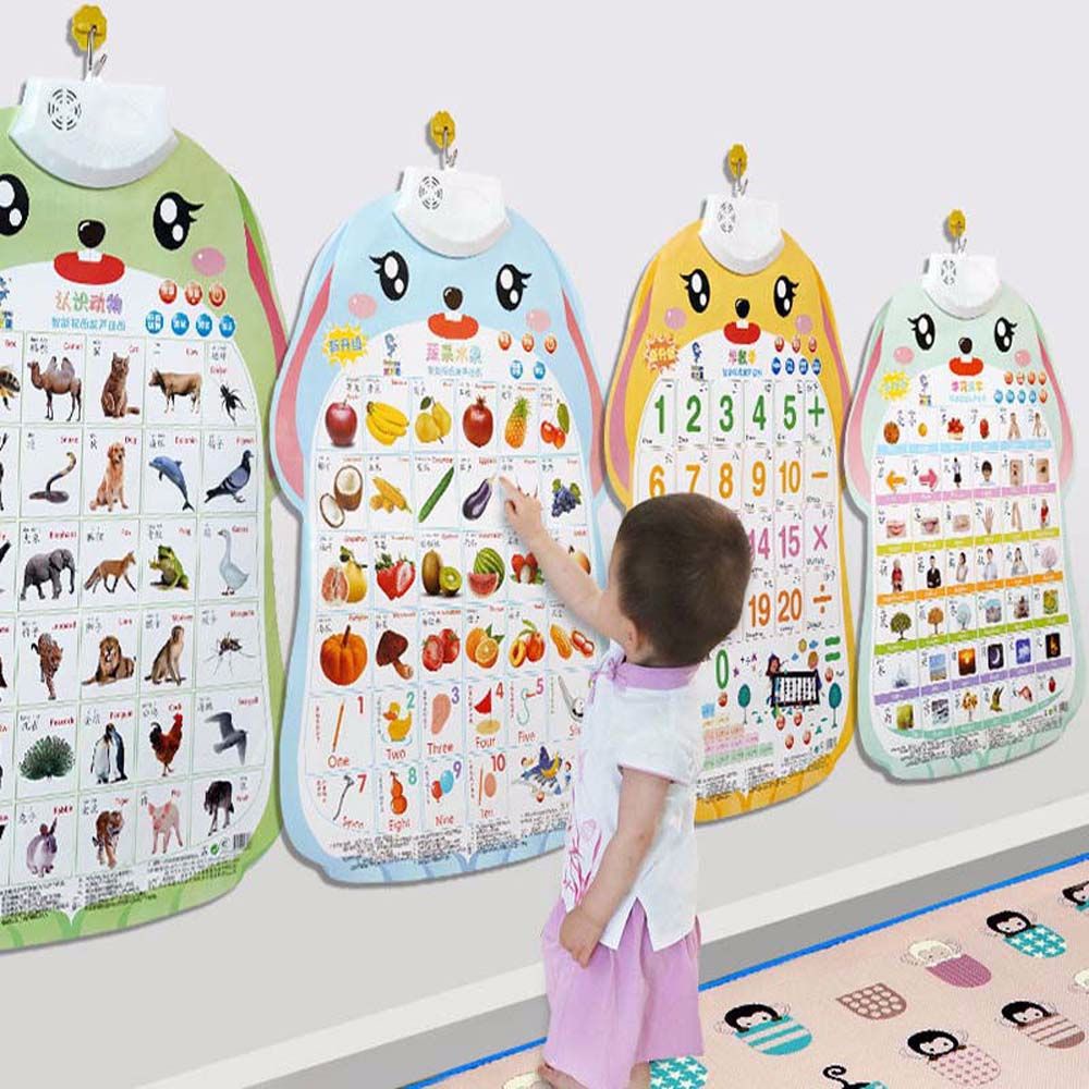 Needway  Animal Audio Wall Chart Number Early Education Baby Learning Toys Children Toy Baby Enlightenment Wall Chart Electronic Learning Sound Voice Audio Book