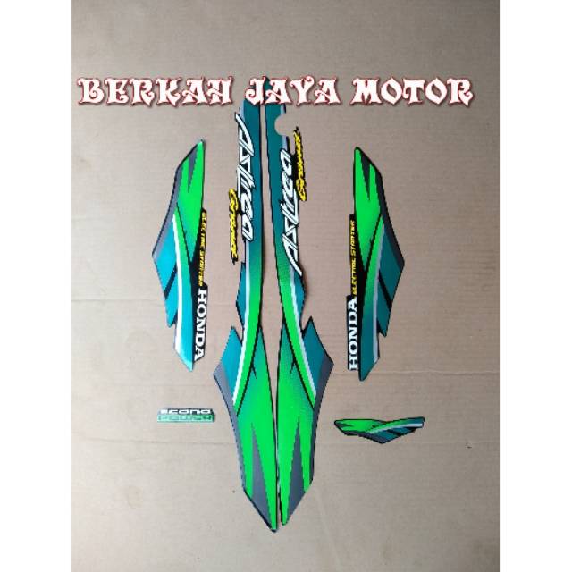 STRIPING STICKER LIS BODY MOTOR ASTREA GRAND TAHUN 96 HIJAU