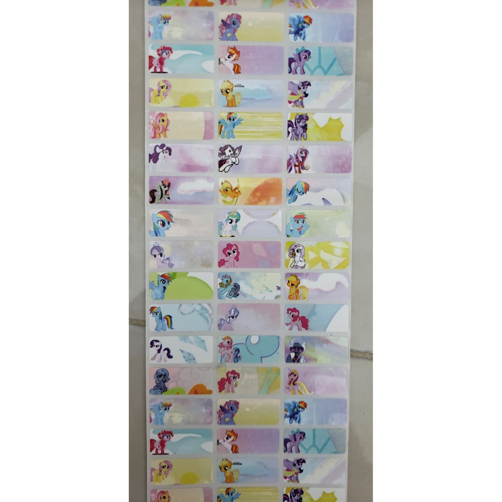 

Label Uk. M My Little Pony Waterproof, tidak luntur & anti sobek.